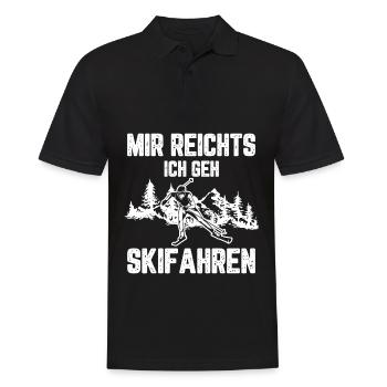 Mir Reichts Ich Geh Skifahren Skilangläufer Skater - Männer Poloshirt - Schwarz - Vorne - Kai (181cm)