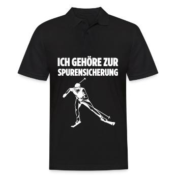 Ich Gehöre Zur Spurensicherung Skilangläufer Skate - Männer Poloshirt - Schwarz - Vorne - Kai (181cm)