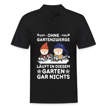 Gartenzwerg Für Gartenzwerg Liebhaber Gärtner Lust - Männer Poloshirt - Schwarz - Vorne - Kai (181cm)