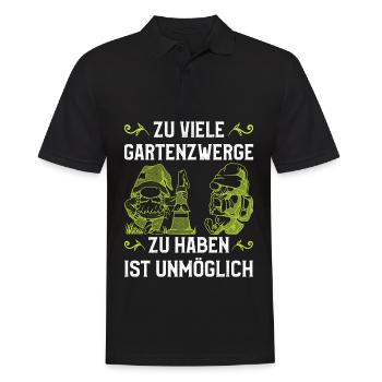 Gartenzwerg Für Gartenzwerg Liebhaber Gärtner Lust - Männer Poloshirt - Schwarz - Vorne - Kai (181cm)