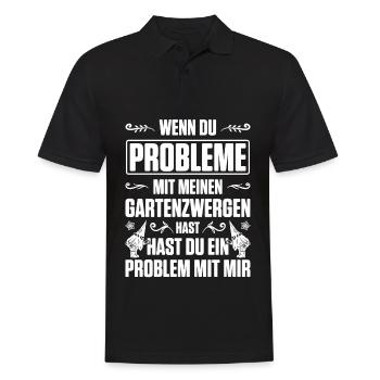 Gartenzwerg Für Gartenzwerg Liebhaber Gärtner Lust - Männer Poloshirt - Schwarz - Vorne - Kai (181cm)