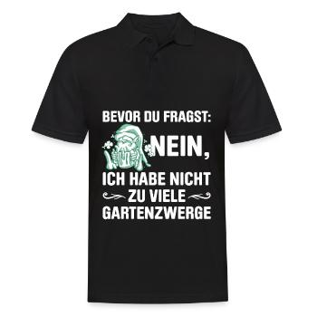 Gartenzwerg Für Gartenzwerg Liebhaber Gärtner Lust - Männer Poloshirt - Schwarz - Vorne - Kai (181cm)
