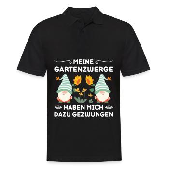 Gartenzwerg Für Gartenzwerg Liebhaber Gärtner Lust - Männer Poloshirt - Schwarz - Vorne - Kai (181cm)
