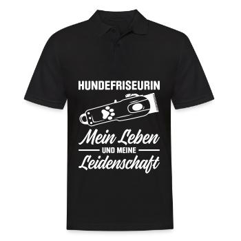 Hundepflege für Hundefriseurin Hundefriseur Groome - Männer Poloshirt - Schwarz - Vorne - Kai (181cm)