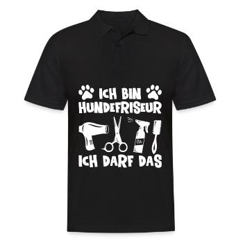 Hundepflege für Hundefriseurin Hundefriseur Groome - Männer Poloshirt - Schwarz - Vorne - Kai (181cm)