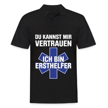 Erste Hilfe Für Ersthelfer Rettungssanitäter Sanit - Männer Poloshirt - Schwarz - Vorne - Kai (181cm)