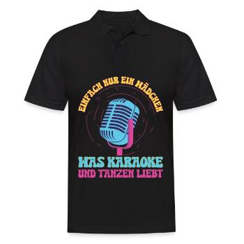Karaoke Singen Für Lustige Karaoke Sängerin Karaok - Männer Poloshirt - Schwarz - Vorne - Kai (181cm)
