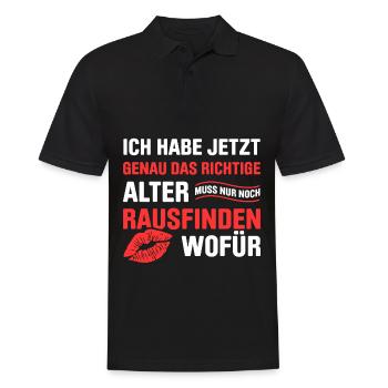 Ich Habe Jetzt Genau Das Richtige Alter Nur Rausfi - Männer Poloshirt - Schwarz - Vorne - Kai (181cm)