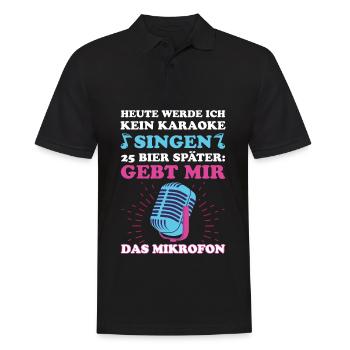 Karaoke Singen Für Lustige Karaoke Sängerin Karaok - Männer Poloshirt - Schwarz - Vorne - Kai (181cm)