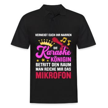 Karaoke Singen Für Lustige Karaoke Sängerin Karaok - Männer Poloshirt - Schwarz - Vorne - Kai (181cm)