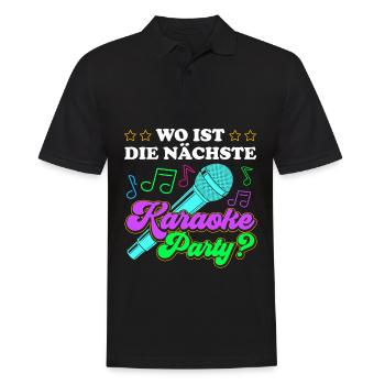 Karaoke Singen Für Lustige Karaoke Sängerin Karaok - Männer Poloshirt - Schwarz - Vorne - Kai (181cm)