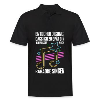 Karaoke Singen Für Lustige Karaoke Sängerin Karaok - Männer Poloshirt - Schwarz - Vorne - Kai (181cm)