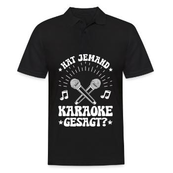 Karaoke Singen Für Lustige Karaoke Sängerin Karaok - Männer Poloshirt - Schwarz - Vorne - Kai (181cm)