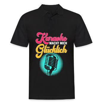 Karaoke Singen Für Lustige Karaoke Sängerin Karaok - Männer Poloshirt - Schwarz - Vorne - Kai (181cm)