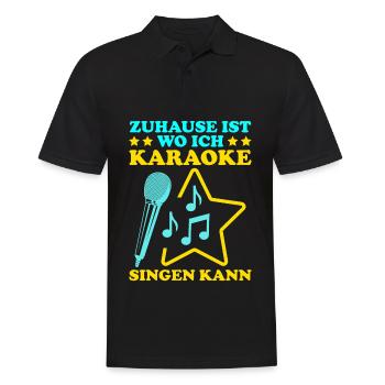 Karaoke Singen Für Lustige Karaoke Sängerin Karaok - Männer Poloshirt - Schwarz - Vorne - Kai (181cm)
