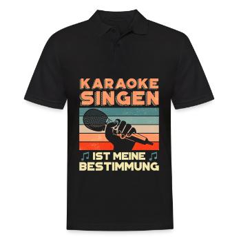 Karaoke Singen Für Lustige Karaoke Sängerin Karaok - Männer Poloshirt - Schwarz - Vorne - Kai (181cm)
