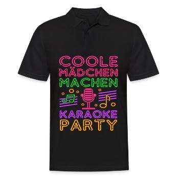 Karaoke Singen Für Lustige Karaoke Sängerin Karaok - Männer Poloshirt - Schwarz - Vorne - Kai (181cm)