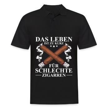 Zigarre Rauchen Für Zigarrenliebhaber Zigarrenrauc - Männer Poloshirt - Schwarz - Vorne - Kai (181cm)