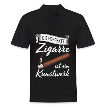 Zigarre Rauchen Für Zigarrenliebhaber Zigarrenrauc - Männer Poloshirt - Schwarz - Vorne - Kai (181cm)