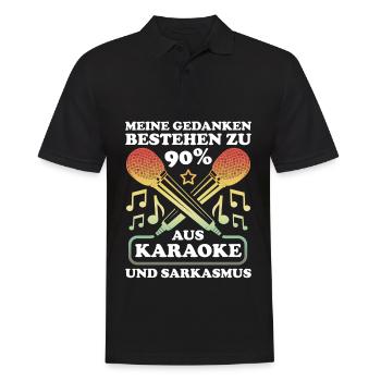Karaoke Singen Für Lustige Karaoke Sängerin Karaok - Männer Poloshirt - Schwarz - Vorne - Kai (181cm)