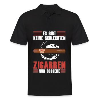 Zigarre Rauchen Für Zigarrenliebhaber Zigarrenrauc - Männer Poloshirt - Schwarz - Vorne - Kai (181cm)
