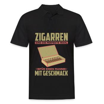 Zigarre Rauchen Für Zigarrenliebhaber Zigarrenrauc - Männer Poloshirt - Schwarz - Vorne - Kai (181cm)