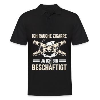 Zigarre Rauchen Für Zigarrenliebhaber Zigarrenrauc - Männer Poloshirt - Schwarz - Vorne - Kai (181cm)