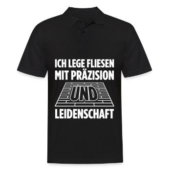 Fliesenlegen Für Fliesenleger Fliesenlegermeister - Männer Poloshirt - Schwarz - Vorne - Kai (181cm)