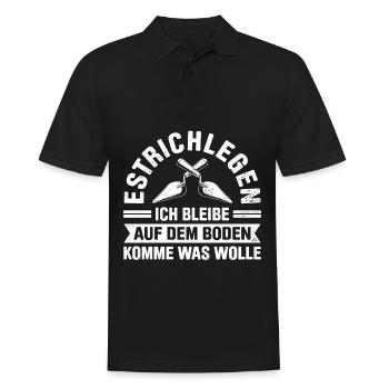 Estrich Legen Für Estrichleger Estrichbauer Handwe - Männer Poloshirt - Schwarz - Vorne - Kai (181cm)