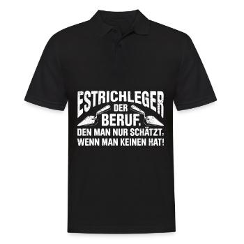Estrich Legen Für Estrichleger Estrichbauer Handwe - Männer Poloshirt - Schwarz - Vorne - Kai (181cm)