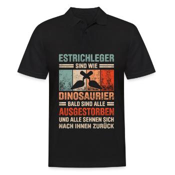Estrich Legen Für Estrichleger Estrichbauer Handwe - Männer Poloshirt - Schwarz - Vorne - Kai (181cm)