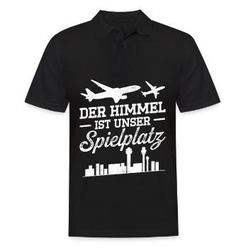 Luftraumkontrolle Für Fluglotsen Flugkontrolleur R - Männer Poloshirt - Schwarz - Vorne - Kai (181cm)