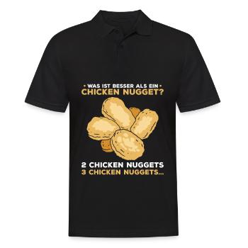 Was ist besser als ein Chicken Nugget? 2 Chicken N - Männer Poloshirt - Schwarz - Vorne - Kai (181cm)