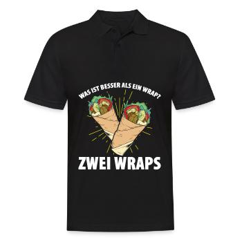 Was ist besser als ein Wrap? Zwei Wraps Lieblibgse - Männer Poloshirt - Schwarz - Vorne - Kai (181cm)