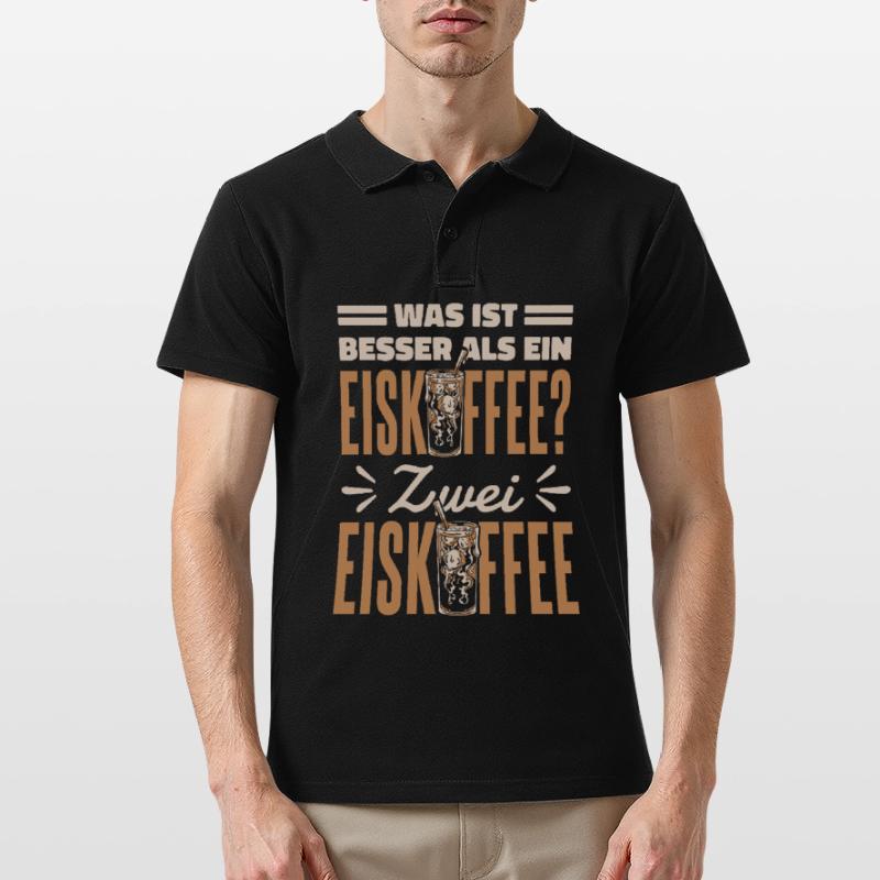 Was ist besser als ein Eiskaffee? Zwei Eiskaffee G Männer Poloshirt