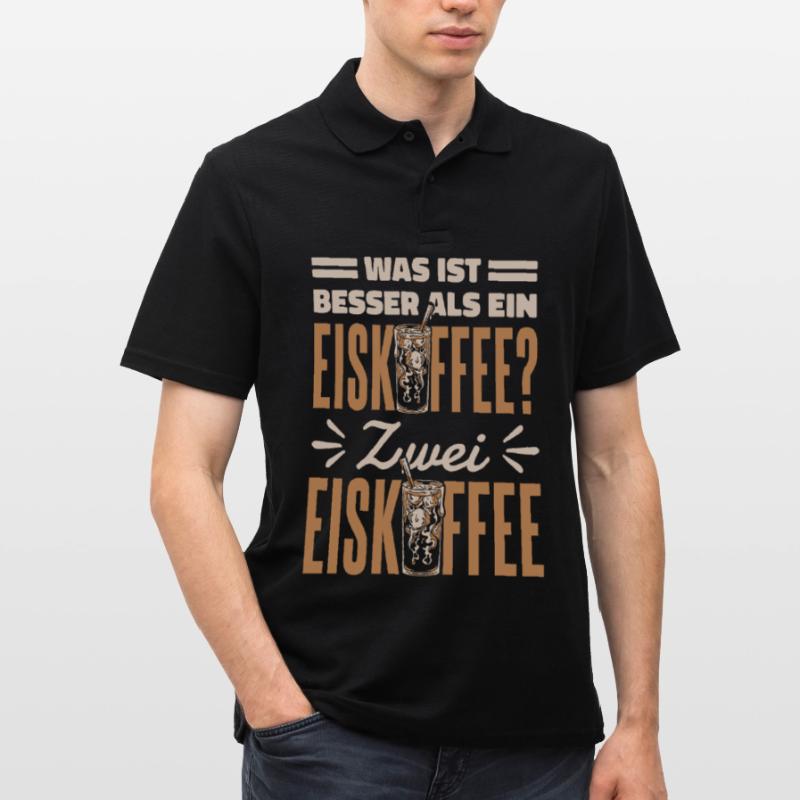 Was ist besser als ein Eiskaffee? Zwei Eiskaffee G Männer Poloshirt