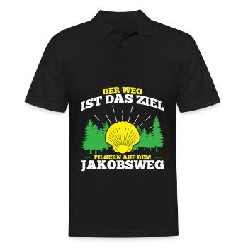 Jakobsweg Für Pilger Wanderer Pilgerweg Camino de - Männer Poloshirt - Schwarz - Vorne - Kai (181cm)