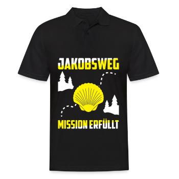 Jakobsweg Für Pilger Wanderer Pilgerweg Camino de - Männer Poloshirt - Schwarz - Vorne - Kai (181cm)