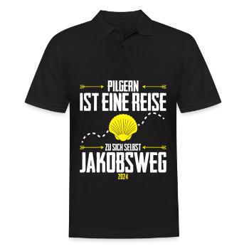 Jakobsweg Für Pilger Wanderer Pilgerweg Camino de - Männer Poloshirt - Schwarz - Vorne - Kai (181cm)