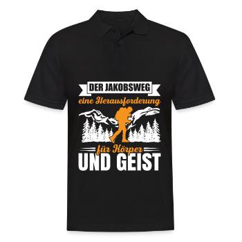 Jakobsweg Für Pilger Wanderer Pilgerweg Camino de - Männer Poloshirt - Schwarz - Vorne - Kai (181cm)