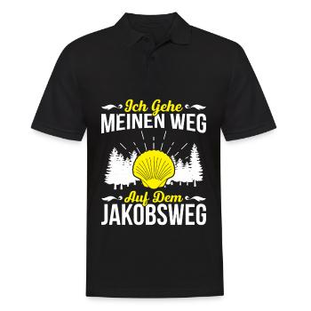 Jakobsweg Für Pilger Wanderer Pilgerweg Camino de - Männer Poloshirt - Schwarz - Vorne - Kai (181cm)