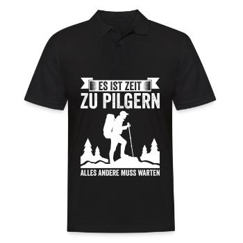 Jakobsweg Für Pilger Wanderer Pilgerweg Camino de - Männer Poloshirt - Schwarz - Vorne - Kai (181cm)