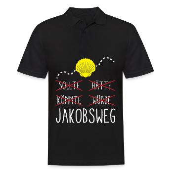 Jakobsweg Für Pilger Wanderer Pilgerweg Camino de - Männer Poloshirt - Schwarz - Vorne - Kai (181cm)