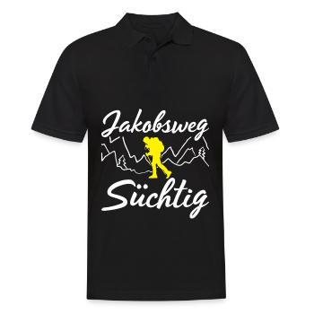 Jakobsweg Für Pilger Wanderer Pilgerweg Camino de - Männer Poloshirt - Schwarz - Vorne - Kai (181cm)