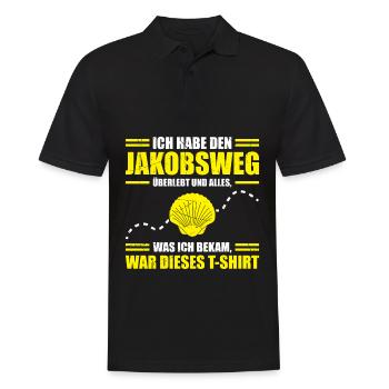 Jakobsweg Für Pilger Wanderer Pilgerweg Camino de - Männer Poloshirt - Schwarz - Vorne - Kai (181cm)