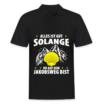 Jakobsweg Für Pilger Wanderer Pilgerweg Camino de - Männer Poloshirt - Schwarz - Vorne - Kai (181cm)