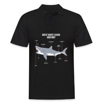 Hai-Anatomie Meerestiere Meerestiere Meerwasser Fi - Men's Polo Shirt - black - Front - Kai (181cm)