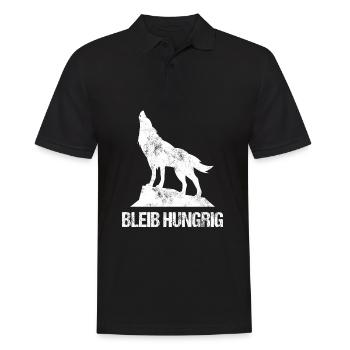 Wolf Bild Wolfbilder Wolfhund Wölfe im Schafspelz - Männer Poloshirt - Schwarz - Vorne - Kai (181cm)