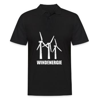 Windenergie Windkraft Windkraftanlage Kraftwerk - Männer Poloshirt - Schwarz - Vorne - Kai (181cm)