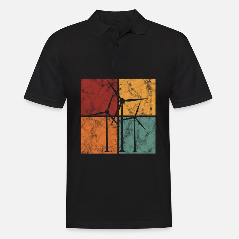 Énergie éolienne énergie éolienne éolienne - Polo Homme - noir